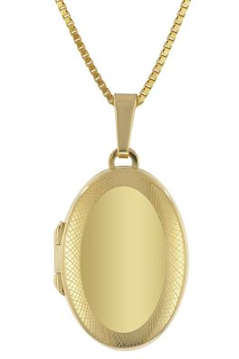 trendor Schmuck Medaillon-Anhänger Gold 333 / 8K mit vergoldeter Silber-Kette 41164