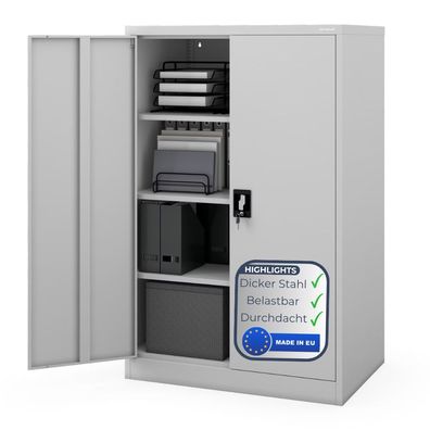Aktenschrank abschließbar KADO Flégeltéren 140x90x60cm Grau