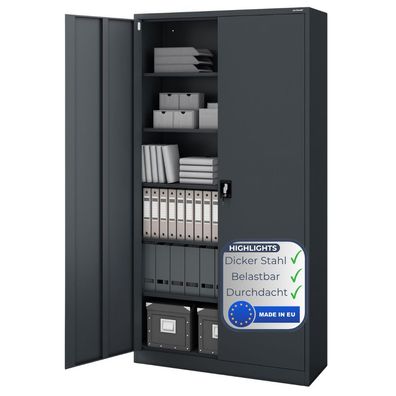 Aktenschrank abschließbar KADO Flégeltéren 220x115x40cm Anthrazit