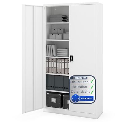 Aktenschrank abschließbar KADO Flégeltéren 220x115x40cm Weiß