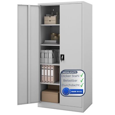 Aktenschrank abschließbar KADO Flégeltéren 195x90x60cm Grau