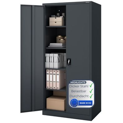 Aktenschrank abschließbar KADO Flégeltéren 195x90x60cm Anthrazit