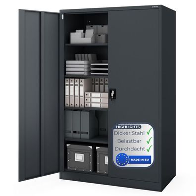 Aktenschrank abschließbar KADO Flégeltéren 185x115x60cm Anthrazit