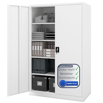 Aktenschrank abschließbar KADO Flégeltéren 185x115x60cm Weiß