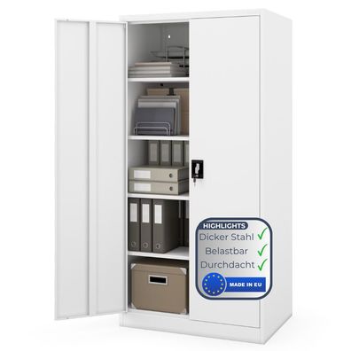 Aktenschrank abschließbar KADO Flégeltéren 185x90x60cm Weiß
