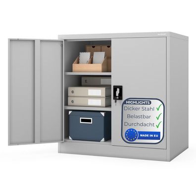 Aktenschrank abschließbar KADO Flégeltéren 93x90x60cm Grau