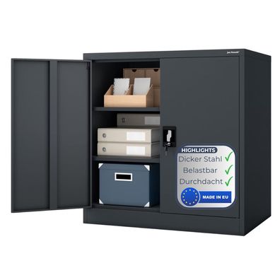 Aktenschrank abschließbar KADO Flégeltéren 93x90x60cm Anthrazit