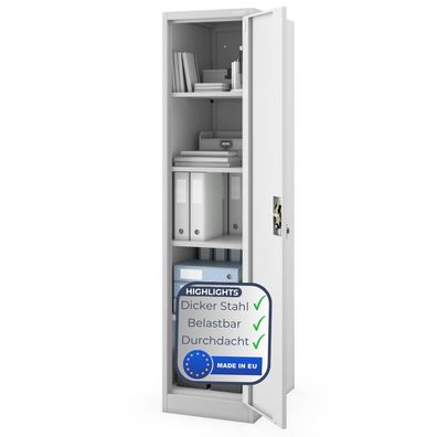 Aktenschrank abschließbar KADO Flégeltéren 185x45x60cm Grau