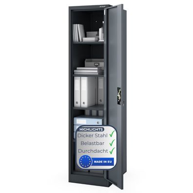 Aktenschrank abschließbar KADO Flégeltéren 185x45x60cm Anthrazit