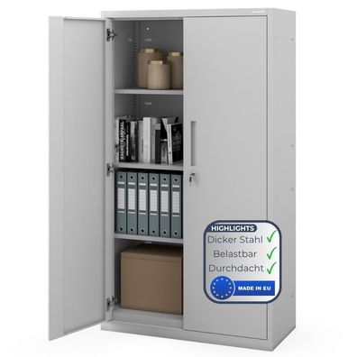 Metallschrank mit Sockel RUEL 160x90x40cm Grau