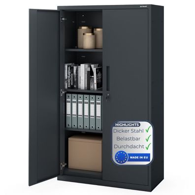 Metallschrank mit Sockel RUEL 160x90x40cm Anthrazit