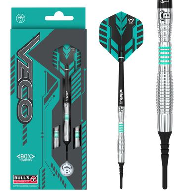 Bull´s Veco, 90% Tungsten, Softdart, 20g., Silber-Grün