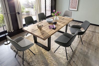 Esszimmerstühl Stuhl PARANA 1 4-Fuß Feingewebe Melange