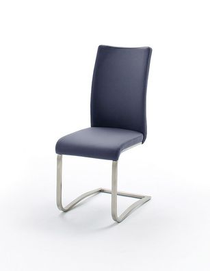 Esszimmerstühle Stühle ARCO2 Schwinger echt Leder nachtblau