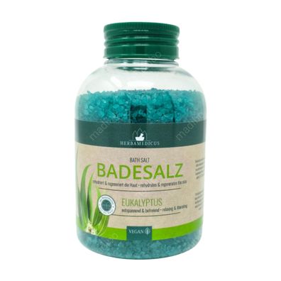 8,50 Euro pro 1kg Eukalyptus Badesalz von Herbamedicus 575g