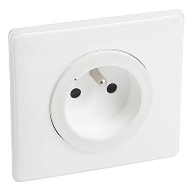 Vernetzte Wandsteckdose 16A 3680W WLAN mit Verbrauchsmessung weiß