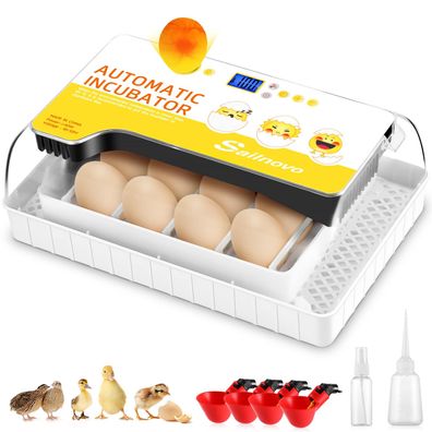 Sailnovo LED Eier Inkubator Brutmaschine vollautomatisch 9-35 Eier gelb