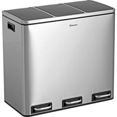 Mélleimer Kéche 3 Fächer 54 l Edelstahl Treteimer 3x18 l Softclose