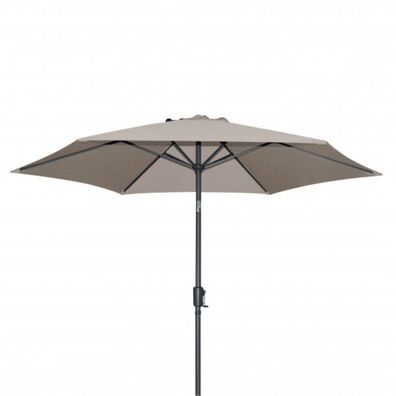 Greemotion Sonnenschirm Ø 270 cm in Beige – mit Kurbel, Knickgelenk & UV-Schutz 35