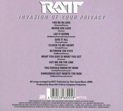 Ratt: Ratt: Invasion Of Your Privacy - - (CD / I)