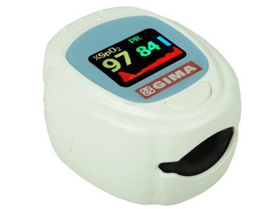 GIMA OXY-PED Fingerpulsoximeter fér Kinder SpO2 Puls Perfusionsindex