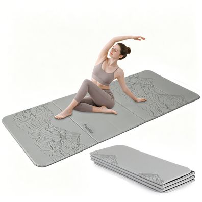FunLife Yogamatte XXL 190x66cm - 10mm Extra Dick & Faltbar, Rutschfeste Fitnessmatte