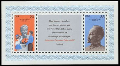 DDR BLOCK Kleinbogen Block 49 postfrisch S80EB22