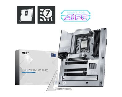 MSI PRO Z890-S WIFI PZ, Intel, LGA 1851 (Socket V1), Intel Core Ultra (Series 2... ->
