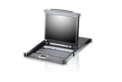 ATEN Slideaway CL5708M - KVM-Konsole mit KVM-Switch - 8 Anschlüsse - PS/2, USB - Germ