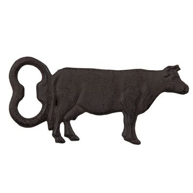 Clayre & Eef Flaschenöffner Kuh 15x1x7 cm Braun Metall (Gr. 15x1x7 cm)