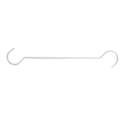 Clayre & Eef Haken 110x6x1 cm Weiß Metall (Gr. 110x6x1 cm)