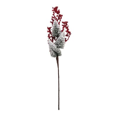 Clayre & Eef Dekoration Ast 14x6x60 cm Rot Kunststoff (Gr. 14x6x60 cm)