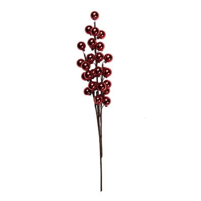 Clayre & Eef Weihnachtsdekoration 10x9x60 cm Rot Kunststoff (Gr. 10x9x60 cm)