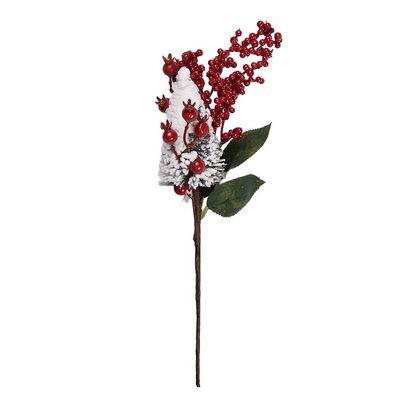 Clayre & Eef Weihnachtsdekoration 9x8x36 cm Rot Kunststoff (Gr. 9x8x36 cm)