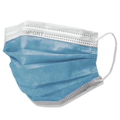 Med Comfort Mundschutz 3-lagig blau 50 Stück