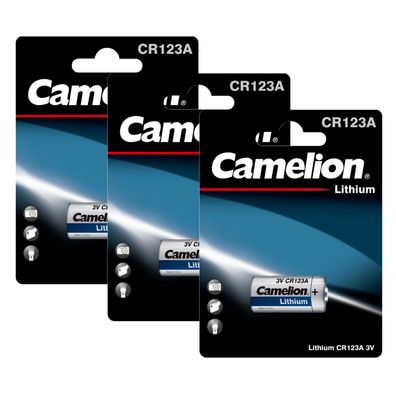 3x Camelion CR123A Photo Spezial Batterie Foto Lithium DL123A ELCR123AP CR123A