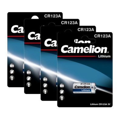 4x Camelion CR123A Photo Spezial Batterie Foto Lithium DL123A ELCR123AP CR123A