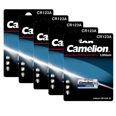 5x Camelion CR123A Photo Spezial Batterie Foto Lithium DL123A ELCR123AP CR123A