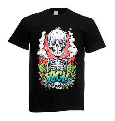 Tshirt Unisex Cooler Druck Weed Psychedelic (Größe & Farbe auswählen) TSFBW354