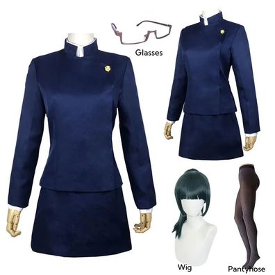 Maki Zenin Cosplay Kostém Jujutsu Kaisen Set Damen Herren Halloween