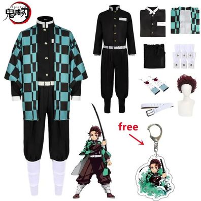 Tanjiro Cosplay Kostém Demon Slayer Anime Halloween Outfit