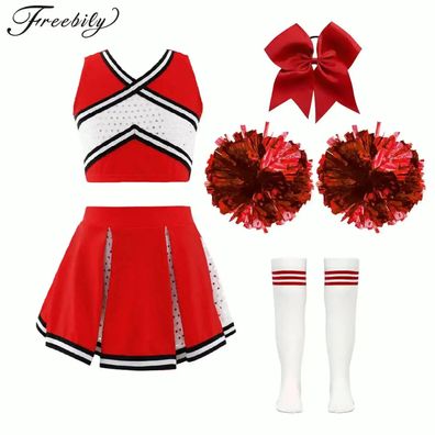 Cheerleader Cosplay Kostém Damen Tanz Outfit Halloween