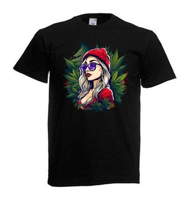 Tshirt Unisex Cooler Druck Weed Psychedelic (Größe & Farbe auswählen) TSFBW448