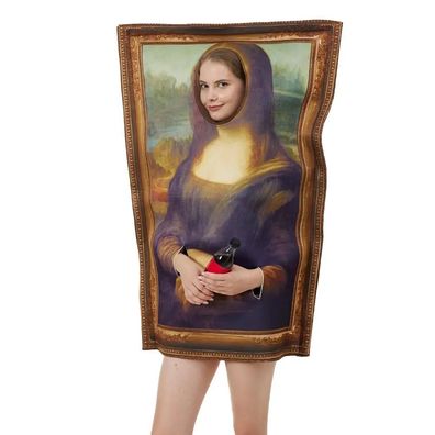 Gemälde Kostém Mona Lisa Scream Cosplay Halloween Outfit
