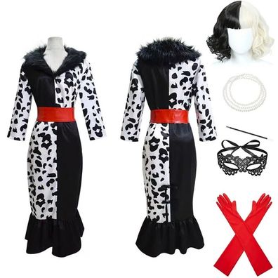 Dalmatiner Kostém Damen Cosplay Outfit Halloween Party