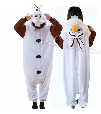 Olaf Cosplay Kostém Schneemann Onesie Halloween Outfit