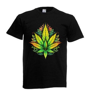 Tshirt Unisex Cooler Druck Weed Psychedelic (Größe & Farbe auswählen) TSFBW465