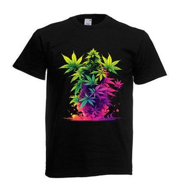 Tshirt Unisex Cooler Druck Weed Psychedelic (Größe & Farbe auswählen) TSFBW466