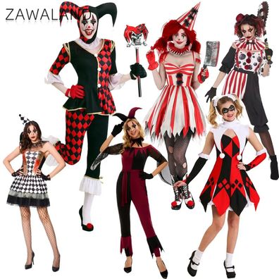 Clown Lady Cosplay Kostém Kleid Outfit Set Halloween Karneval