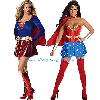 Supergirl Diana Cosplay Kostém Kleid Outfit Halloween Karneval